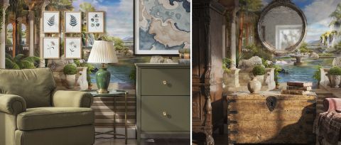Yarrowmere Verse Architectural Wallpaper — desktop room preview 3