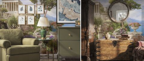 Zephora Haven Architectural Wallpaper — desktop room preview 3