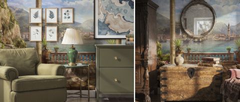 Zephora Prelude Architectural Wallpaper — desktop room preview 3