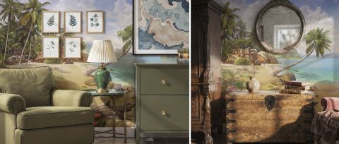 Zephora Tableau Marine Wallpaper — desktop room preview 3