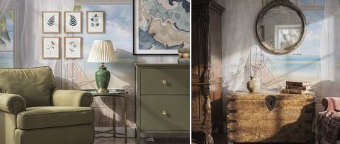 Zephora Whim Architectural Wallpaper — desktop room preview 3