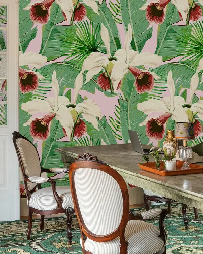 Gildmere Vista Botanical Wallpaper — Sage