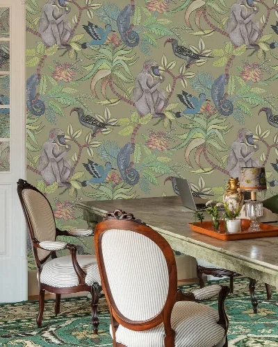 Peverly Muse Tropical Wallpaper — Olive