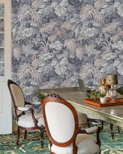 Peverly Enclave Tropical Wallpaper — Mauve