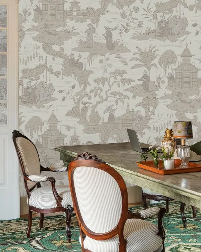 Norwyn Journey Scenic Wallpaper — Silver Gray