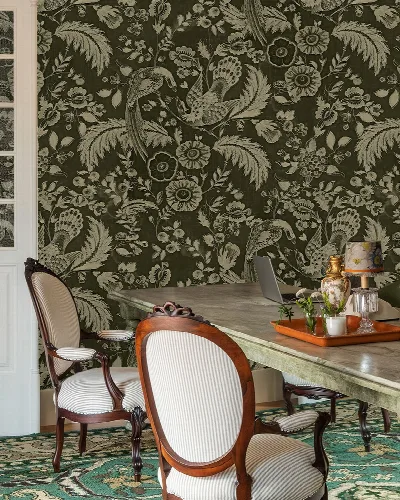 Kestrel Atelier Ornamental Wallpaper — Sage
