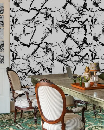 Quenora Daydream Surface Effect Wallpaper — Monochrome