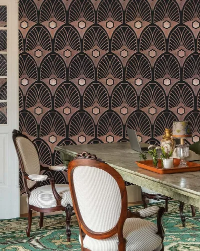 Elowen Solace Art Deco Wallpaper