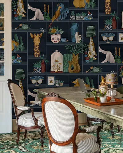 Merevale Muse Illustrative Wallpaper — Onyx