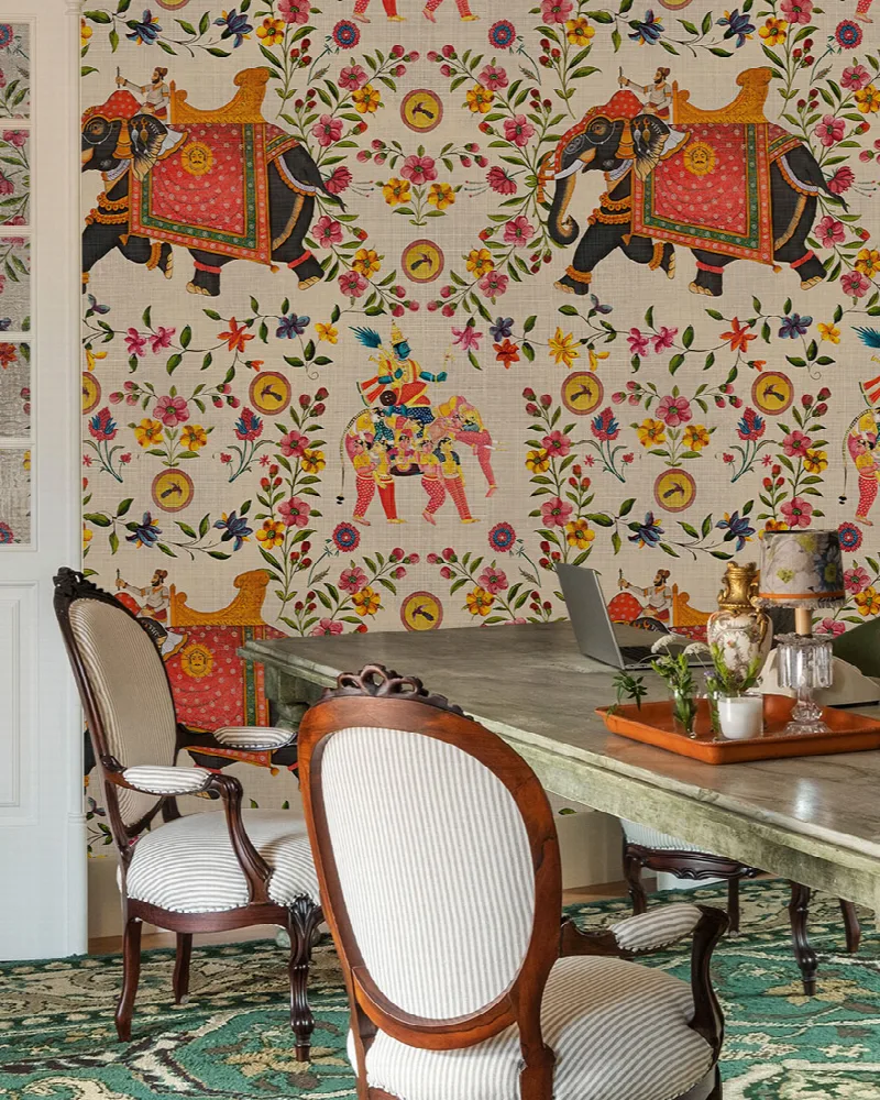 Gildmere Echo Folk Art Wallpaper