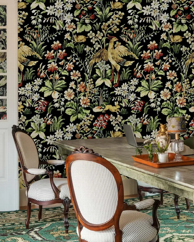 Bellora Tapestry Dark Floral Wallpaper