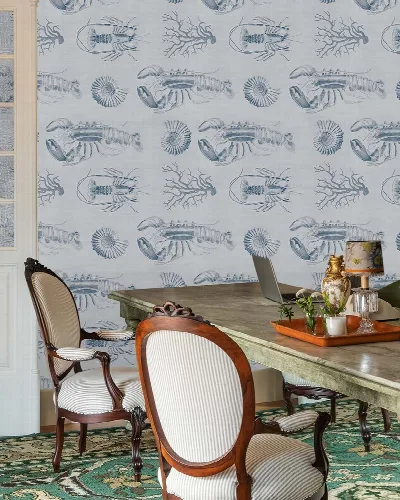 Avelune Journey Marine Wallpaper — Powder Blue