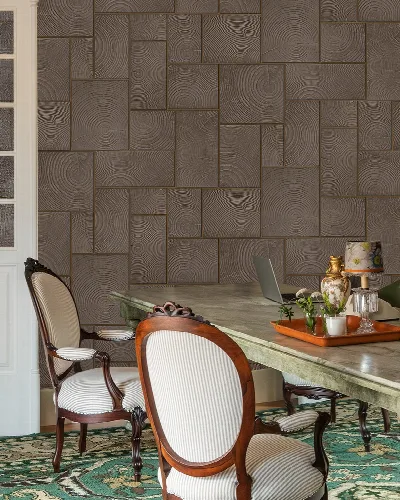 Solenne Haven Surface Effect Wallpaper — Mocha