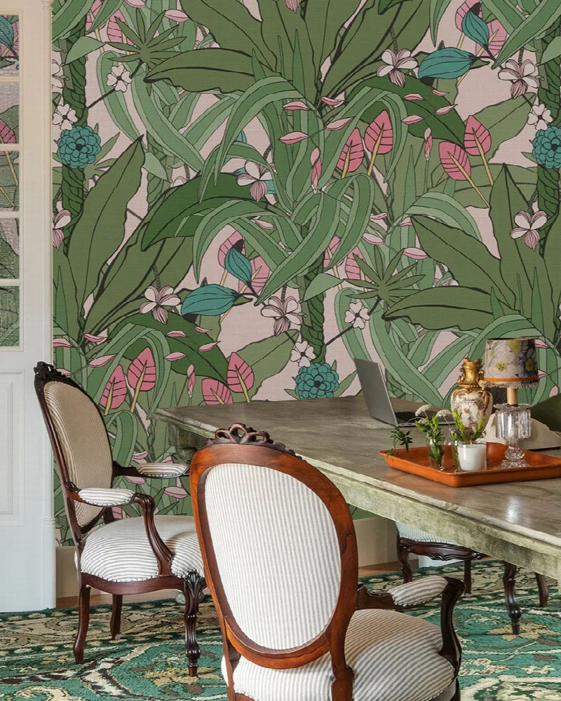 Umbervale Drift Tropical Wallpaper