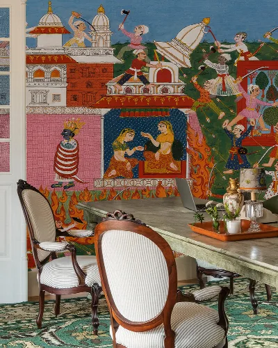 Umbervale Gleam Narrative Art Wallpaper