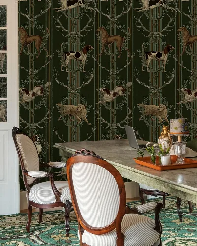 Junora Atelier Equestrian Wallpaper — Forest