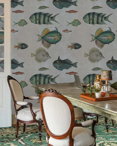 Dovewick Prelude Marine Wallpaper — Sage