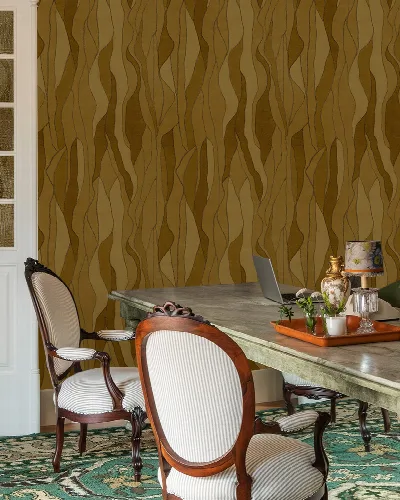 Quenora Keepsake Geometric Wallpaper — Ochre