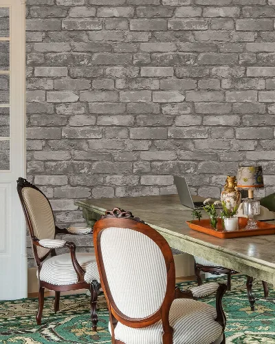 Orlena Serenade Surface Effect Wallpaper — Slate