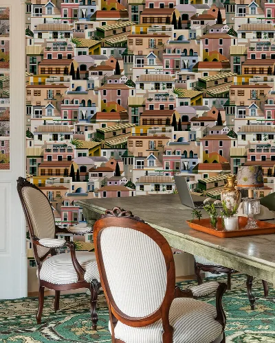 Quenora Prelude Mediterranean Wallpaper — Earth Tones