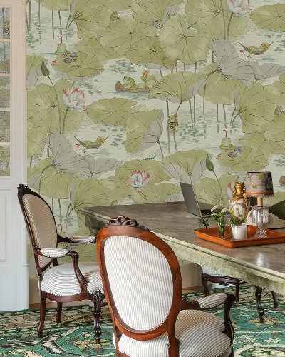Merevale Daydream Marine Wallpaper — Olive