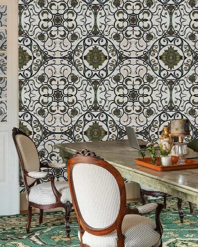 Bellora Echo Tile Effect Wallpaper