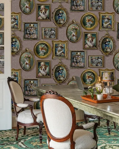 Orlena Prelude Illustrative Wallpaper — Warm Ivory