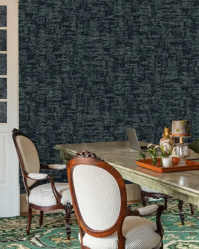 Norwyn Enclave Surface Effect Wallpaper — Deep Teal