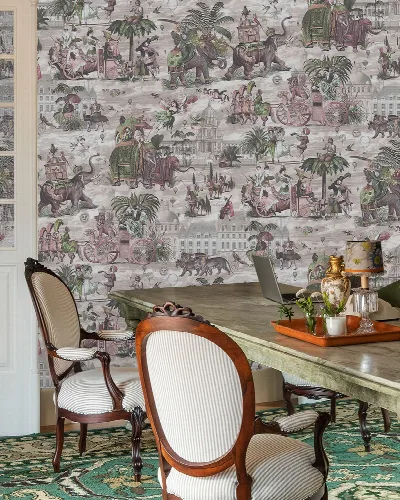 Larkspur Atelier Marine Wallpaper — Blush