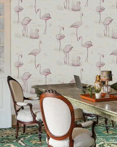 Peverly Solace Bird Wallpaper — Blush