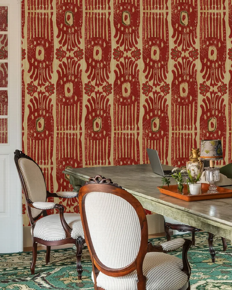 Kestrel Daydream Folk Art Wallpaper
