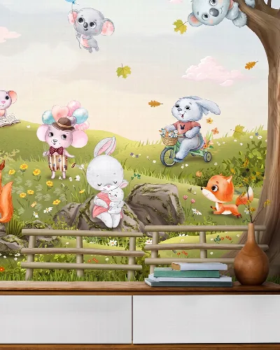 Wrenley Drift Woodland Nursery Wallpaper