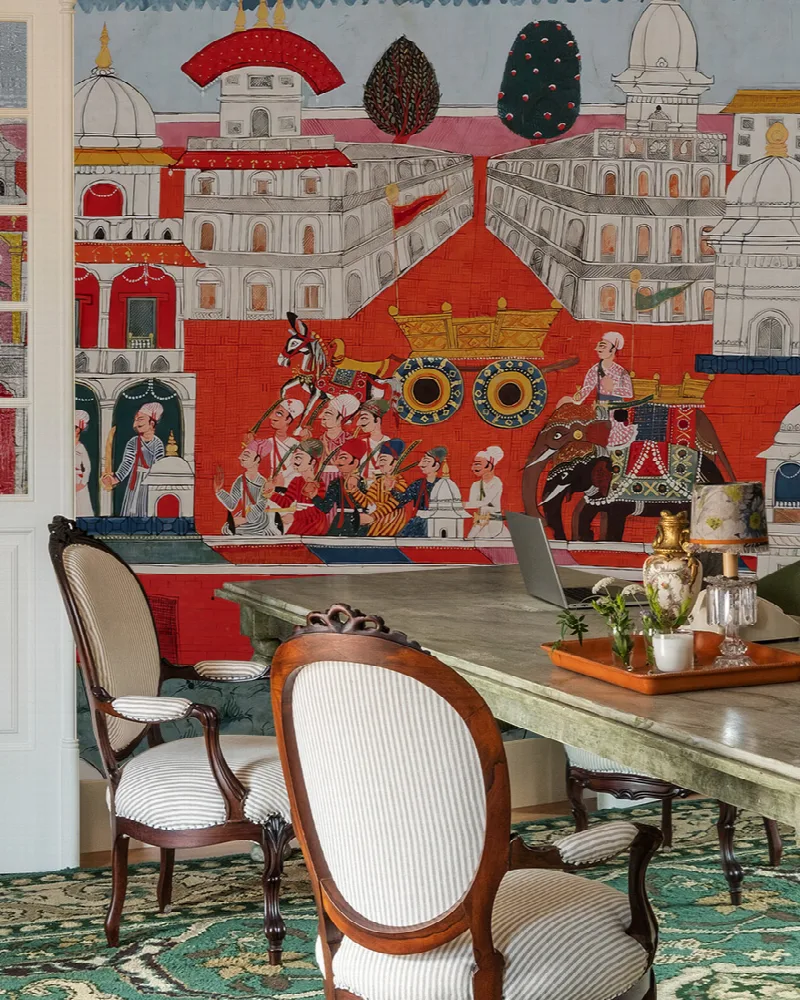 Virelle Gleam Narrative Art Wallpaper
