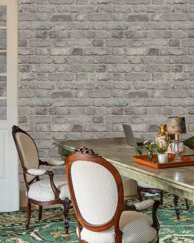Orlena Serenade Surface Effect Wallpaper — Soft Gray