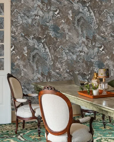 Orlena Drift Surface Effect Wallpaper — Warm Gray