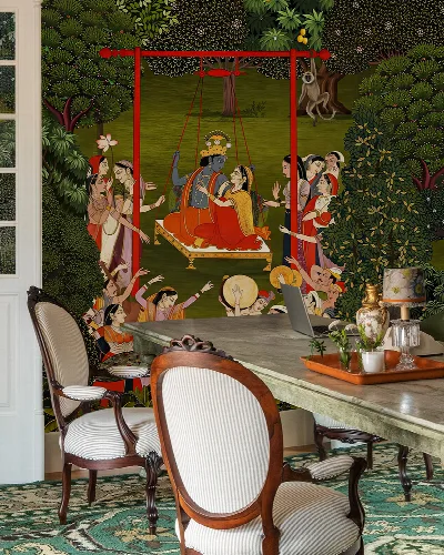 Umbervale Haven Narrative Art Wallpaper