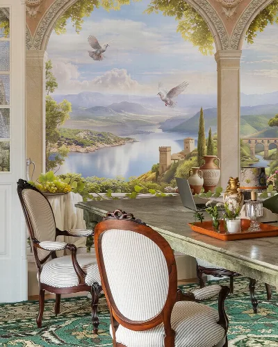 Zephora Reverie Architectural Wallpaper