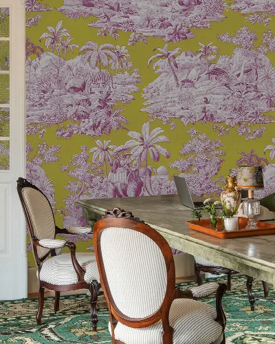 Norwyn Solace Scenic Wallpaper — Golden Lilac
