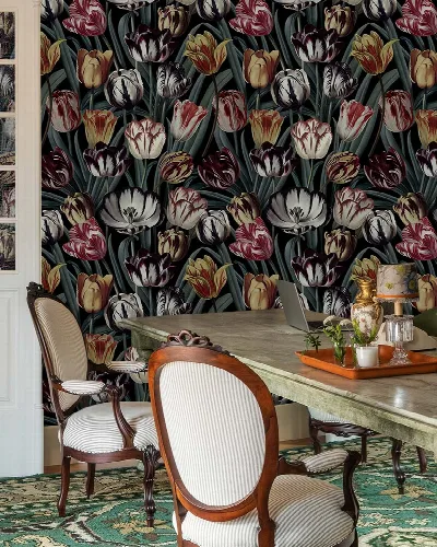 Dovewick Folio Dark Floral Wallpaper