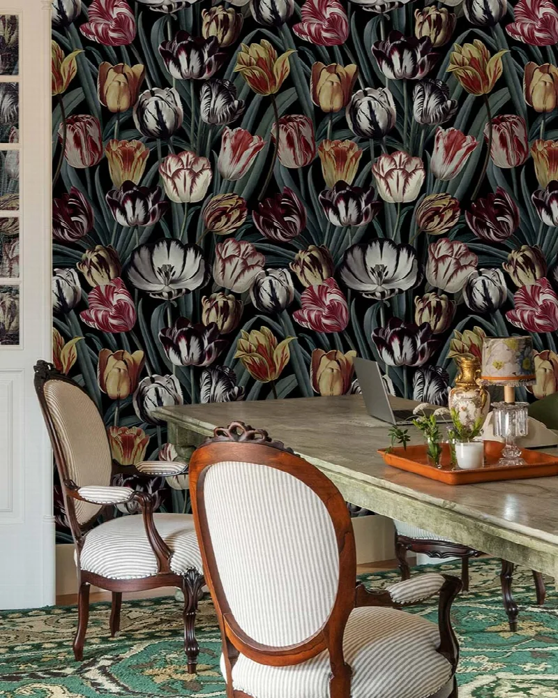 Dovewick Folio Dark Floral Wallpaper