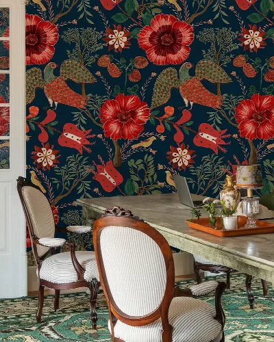 Halewood Daydream Dark Floral Wallpaper