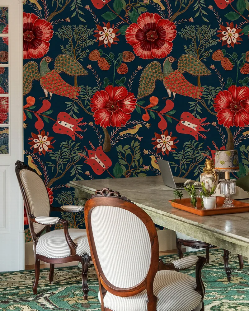Halewood Daydream Dark Floral Wallpaper