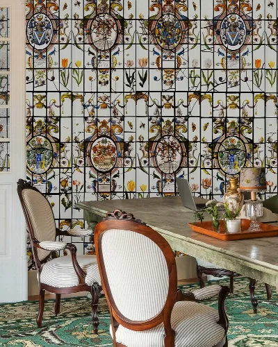 Dovewick Muse Folk Art Wallpaper