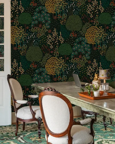 Solenne Gleam Woodland Wallpaper