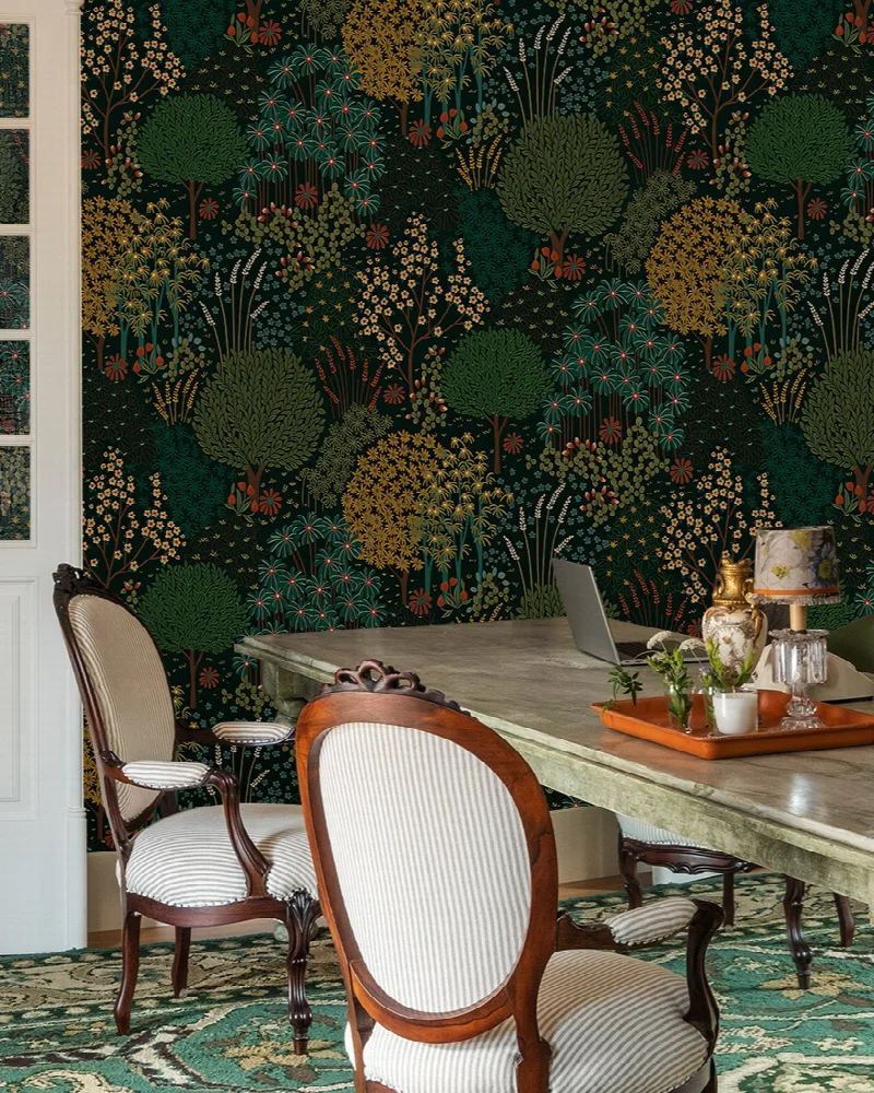 Solenne Gleam Woodland Wallpaper