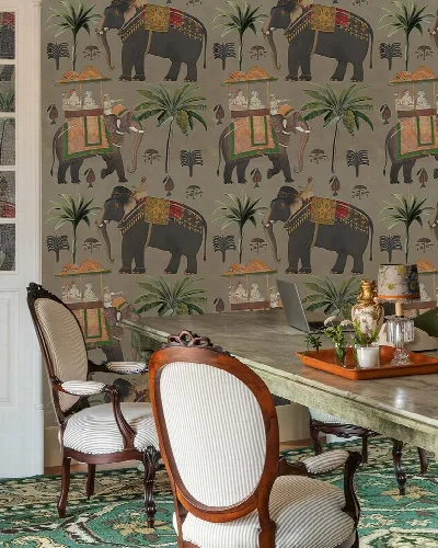 Dovewick Daydream Woodland Wallpaper — Cocoa