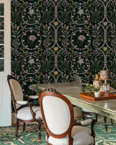 Junora Tableau Ornamental Wallpaper — Forest