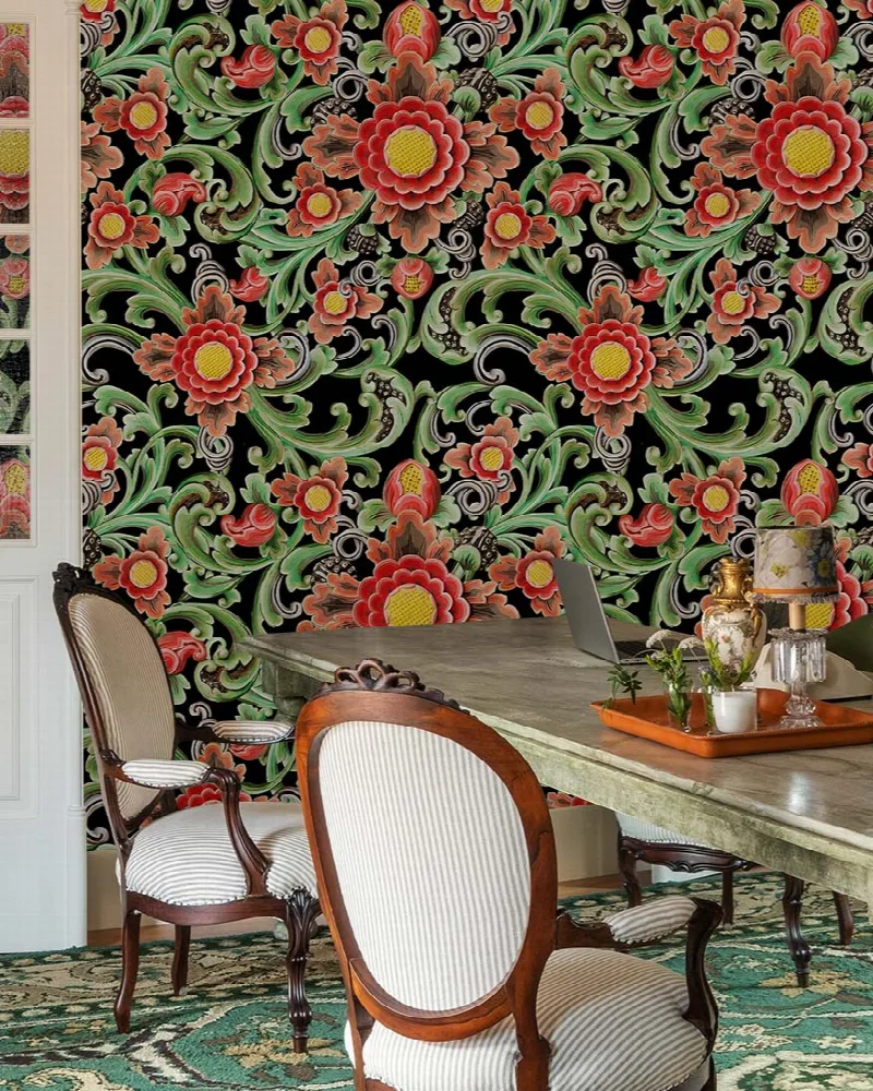 Fenwick Cadence Dark Floral Wallpaper