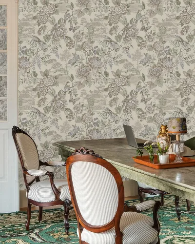 Orlena Cadence Floral Wallpaper — Ivory
