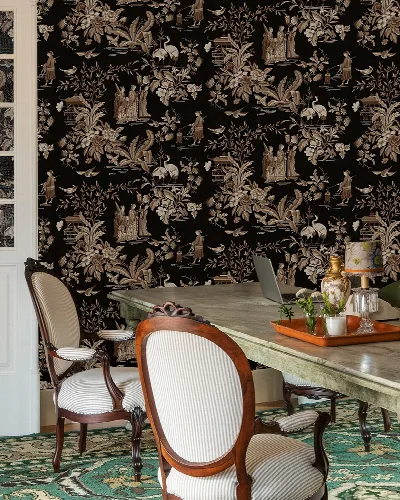 Quenora Solace Architectural Wallpaper — Onyx